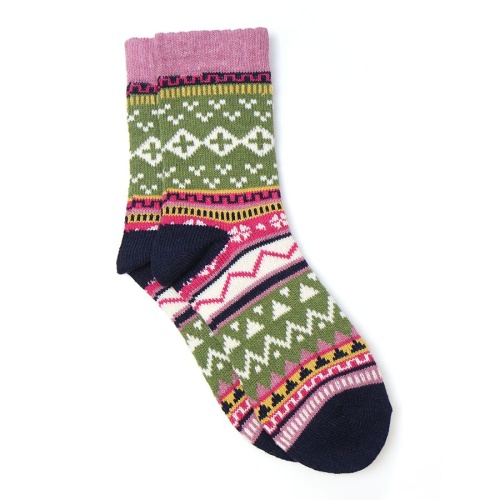 Sage Green Mix Nordic Knit Socks by Peace of Mind